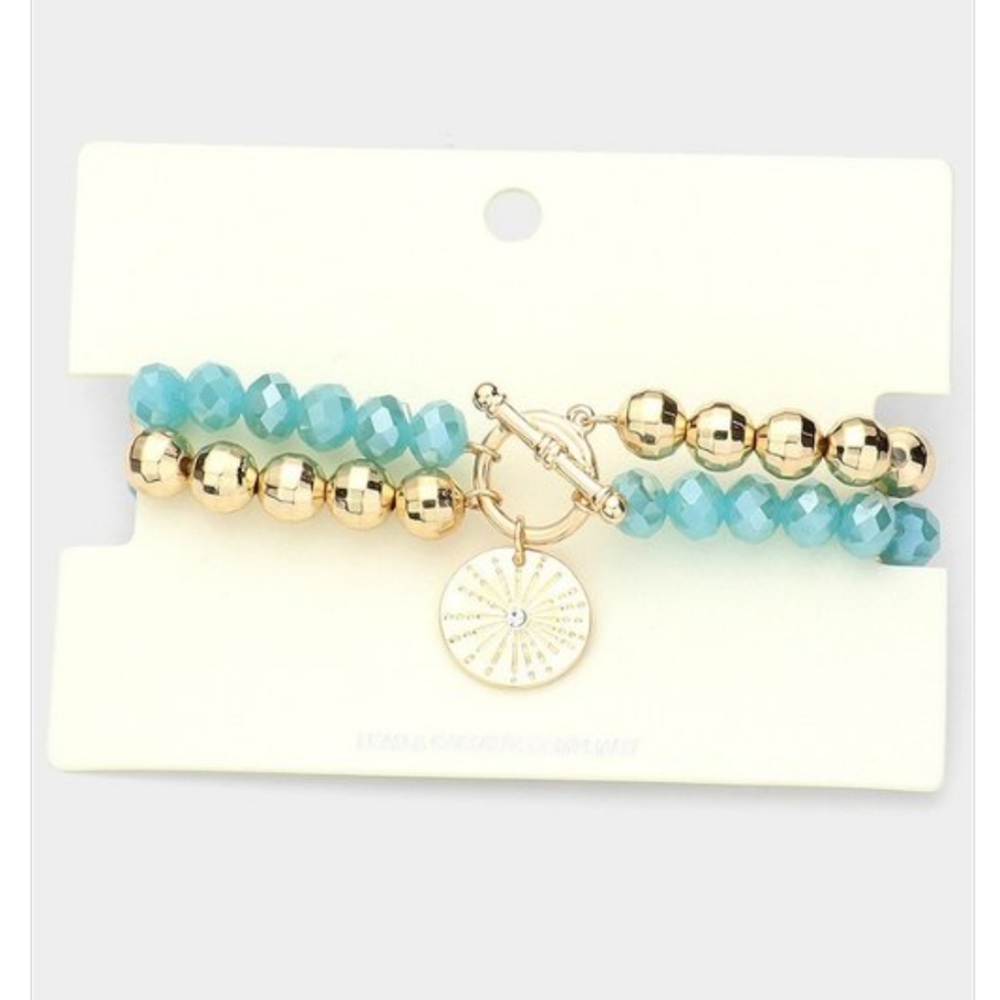 Beaded Bracelet with gem